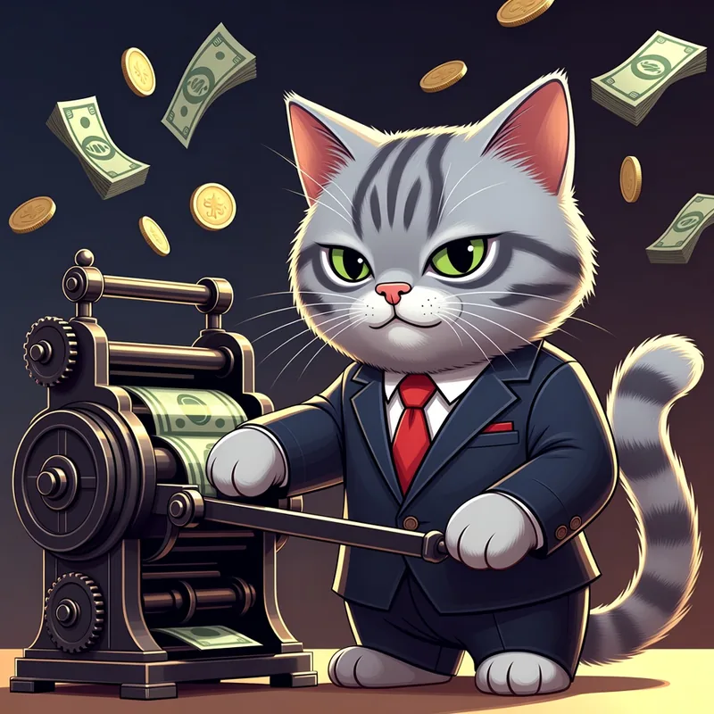 The JPAW cat at the money printer